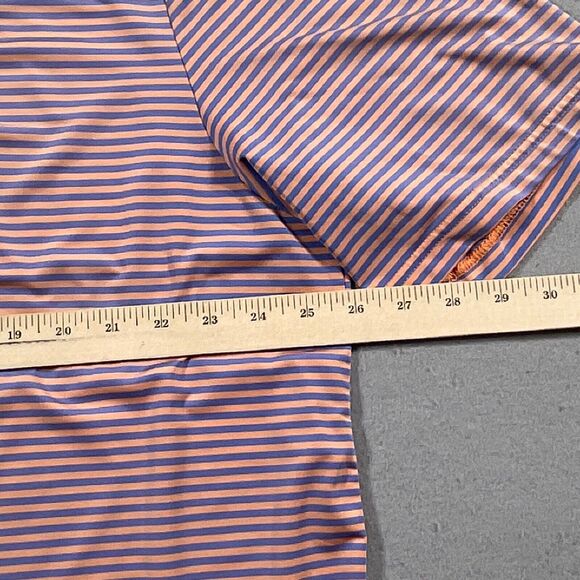 Ralph Lauren RLX Polo Shirt Mens XL Blue Orange Striped Performance Short Sleeve - Picture 6 of 10